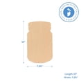 thumbnail image 2 of Wooden Mason Jar Cutout 12-inch x 7-1/4-inch, Pack of 3 Wooden Door Hanger, Wood Cutouts to Paint for Rustic Home Decor, by Woodpeckers, 2 of 8