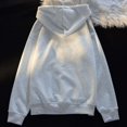 thumbnail image 5 of TrendOFT Cute Ghost Embroidered Hoodies for Women Hooded Sweatshirts Girls Kawaii Cartoon Anime Lightweight Pullover Tops Grey L, 5 of 6