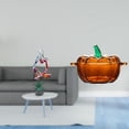 thumbnail image 2 of Figura decorativa abstracta de calabaza en resina, tapa de bombonera de cristal, escultura coleccionable, tarro de de escritorio, color naran, 2 of 8