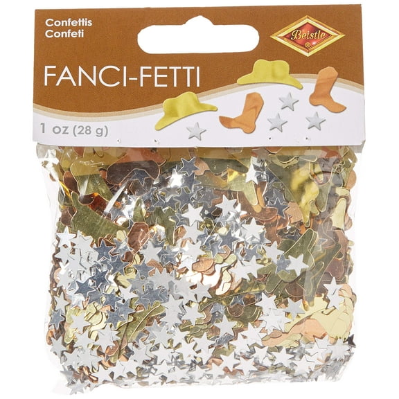 Fanci-Fetti Western Icons (copper, gold, silver) Party Accessory (1 count) (1 Oz/Pkg)