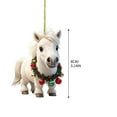 thumbnail image 2 of ToyKingdee Ornaments for Christmas Horse Year of The Horse Christmas Tree Decoration Chinese New Year Ornaments 2D Flat Shape Ornament Racing Gifts for Cowboy, Cowgirl Horses Lovers, 2 of 7