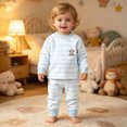 thumbnail image 6 of NOLDARES Little Boys Pajamas 2 Pieces Long Set Cotton Sleepwear Kids Excavator Pjs Toddler Winter Clothes 6-12 Months 12-24 Months 2t 3t 4t 5t 6t 7t 8t 9t Children,Blue,100, 6 of 8