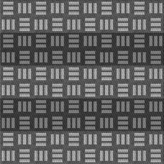 Ahgly Company Indoor Square Patterned Dark Gray Black Area Rugs, 5' Square