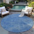 thumbnail image 6 of Addison Rugs Chantille Indoor/Outdoor Transitional Abstract Blue Washable Round Rug, 8' x 8', 6 of 6