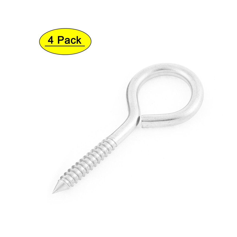 M4x50mm 304 Stainless Steel Screw Eye Pins 4pcs for Jewelry Findings