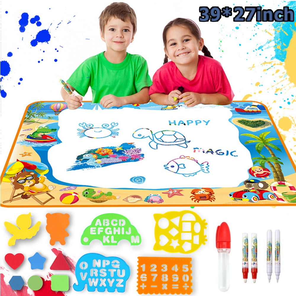 2-5 Year Old Kids Girl Boys Floor Magic Water Doodle Mat Set Toy Birthday Gifts 