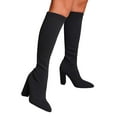 thumbnail image 4 of Juosiy Boots for Women Breathable Stretch Knit Knee High Booties Heel Non Slip Work Shoes, 4 of 8