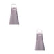 thumbnail image 1 of Bearachild Delantal para hornear Bolsillos ajustables Cocina Chef Cocina Sin mangas Babero de longitud media Lady Waiter Uniform Essential BBQ Gris blanco 2piezas, 1 of 6