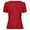 Red, variant on lnmuld Toddler Girls Ribbed Knit Crewneck Short Sleeve Basic Tee Size:11-12 Years