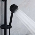 thumbnail image 1 of Cabezal de ducha con manguera y ducha de mano de 80 mm de diámetro con manguera de ducha de acero inoxidable de 1,5 m que ahorra agua y ducha de mano de alta presión negra, 1 of 5