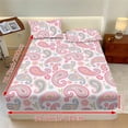 thumbnail image 2 of ZIATUBLES Full Bed Sheets Set, Soft Breathable Bedding Sheet Set, Sheets Set with 9.8" Standard Pocket Design, Comfortable and Durable for All-Season Use(3 Pieces, Pink Paisley Floral Leaf), 2 of 5