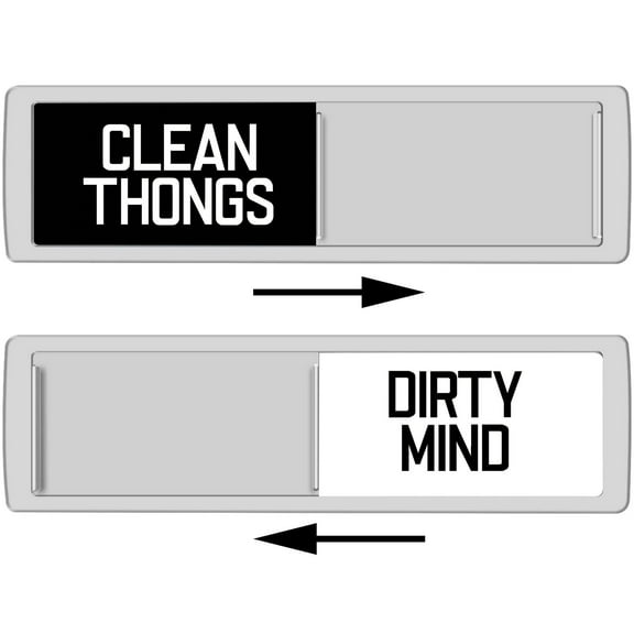 WIRESTER Plastic Clean and Dirty Dishwasher Magnet Sign Slide Magnet, Clean Thongs Dirty Mind