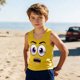 thumbnail image 2 of Niños Pequeños Camisola sin Mangas Gradiente Suave Impresión Moda Lindo Fondo para Niños 3-15 Años, 2 of 8