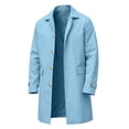 thumbnail image 4 of Miqool Mens Trench Coat Turndown Collar Button Down Long Sleeve Mid Length Winter Casual Business Outerwear Overcoats with Pockets M-XXXL, 4 of 9