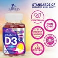 thumbnail image 6 of Vitamin D3 Supplement 5000 IU - High Potency D 3 Vitamin Gummy (125 mcg) - Supports Bone, Teeth, Muscle & Immune Health - Nature's Non-GMO & Gluten Free for Women & Men - Berry Flavor - 60 Gummies, 6 of 11
