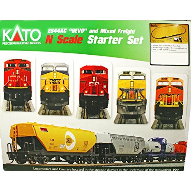 Kato N Scale ES44AC CN & Freight Starter Set MultiColored
