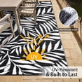 thumbnail image 4 of Smiry Outdoor Rugs 5x8, Waterproof Plastic Straw Indoor Outdoor Mat for Patio, RV Camping, Deck,Porch, Black & White, 4 of 9
