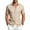 2# Khaki, variant on Mens Short Sleeve Button Down Shirts Cuban Guayabera Casual Summer Beach Wedding Tops Sky Blue L