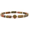 thumbnail image 2 of Pulsera Rectangular de amatista Natural modelo de explosión transfronteriza de Amazon pulsera de dijes de moda Simple para mujer con una flor verde, 2 of 2