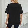 thumbnail image 2 of Womens Tops Summer Short Sleeve T Shirt Casual Crew Neck Trendy Fitted Tshirt Trendy Clothes, 2 of 6