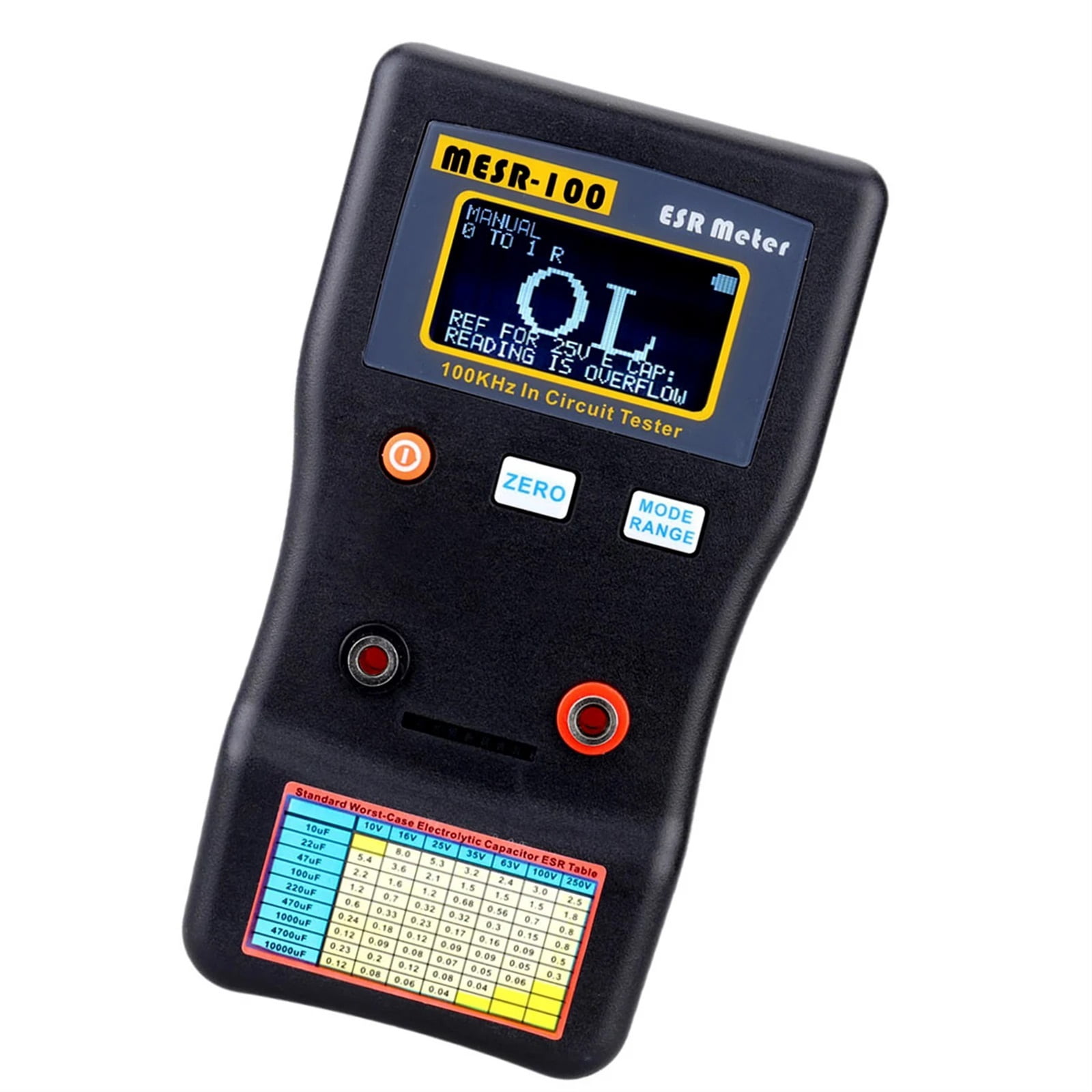 MESR-100 ESR Capacitance Ohm Meter Professional Measuring Internal Resistance of Capacitor Capacitance Circuit Tester ,Versatile Measurement