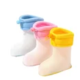thumbnail image 5 of Botas de lluvia para niños, forro interior desmontable, Botas de lluvia con forro polar grueso, nuevo estilo de otoño/invierno, forro de calcetín de algodón, 5 of 5