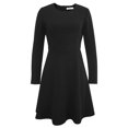 thumbnail image 3 of Jusfitsu Women's Long Sleeve Dress A-Line Skater Dress for Women Wedding Guest Dress, 3 of 6