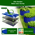 thumbnail image 2 of Olle Gardens 17" Tall x 24" Twin Pair Round Raised Garden Beds in Cobalt Blue, 2 of 5