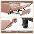 thumbnail image 5 of Aiho 3 in 1 Convertible Futon Couch Bed, Recliner Chair with Adjustable Backrest, Perfect for Living Room, Small Spaces, Pink, 5 of 10