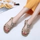 thumbnail image 5 of Sandalias de verano para mujer, sandalias planas sin cordones, zapatos romanos de cristal, sandalias informales con punta abierta Wmkox8yii  nm8291, 5 of 9