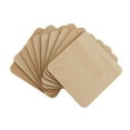 thumbnail image 3 of Square Shaped Wood Piece DIY Craft Accessories for Decoration Khaki Color 5CM, 3 of 8