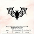 thumbnail image 2 of HELLOYOUNG Gothic Bat Wall Art - Vintage Iron Silhouette with Spider Web Design, Weatherproof Indoor/Outdoor Metal Sculpture Halloween Decor for Living Room Porch  Unique Gothic Wall Sculptures, 2 of 6