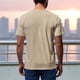 thumbnail image 5 of Camiseta de Viscosa de Bambú para Hombre, Ultra Suave, , con Cuello Redondo Refrescante, Informal, Básica, Interior Caqui L, 5 of 6