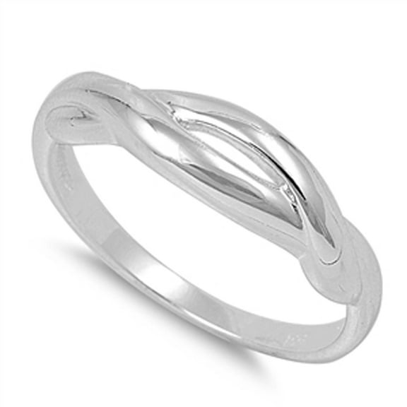 Women's Infinity Knot Ring .925 Sterling Silver Band Jewelry Female Male Unisex Size 9