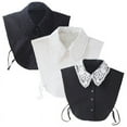thumbnail image 1 of Col Demi-Chemise Faux en Dentelle Vintage Amovible pour Femmes, 1 of 9