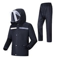thumbnail image 4 of TISHITA Rain Suit Adjustable Cuffs Lightweight Rainsuit Rainproof Raincoat with Hood XL, 4 of 8