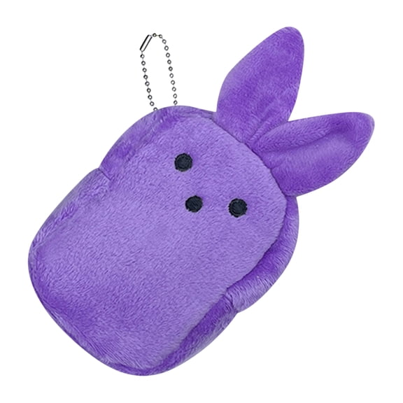 6Pack Easter Basket Stuffer Cute Peep-s Wallet Small Coin Purse Easter Bunny Purse Kawaii Bag Bunny Backpack Plush Stuffed Animal Easter Bags Easter Bunny Purse Easter Plush Easter Bunny Purse