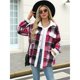 thumbnail image 4 of Chaqueta de Franela A Cuadros con Botones, Estilo Casual, Larga, con Bolsillos, Ideal para Otoño. Rojo XXL, 4 of 8