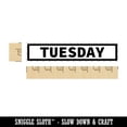 thumbnail image 2 of Day of Week Tuesday Bold Line Border Rectangle Rubber Stamp Stamping Scrapbooking Crafting - Large 3.75in, 2 of 7