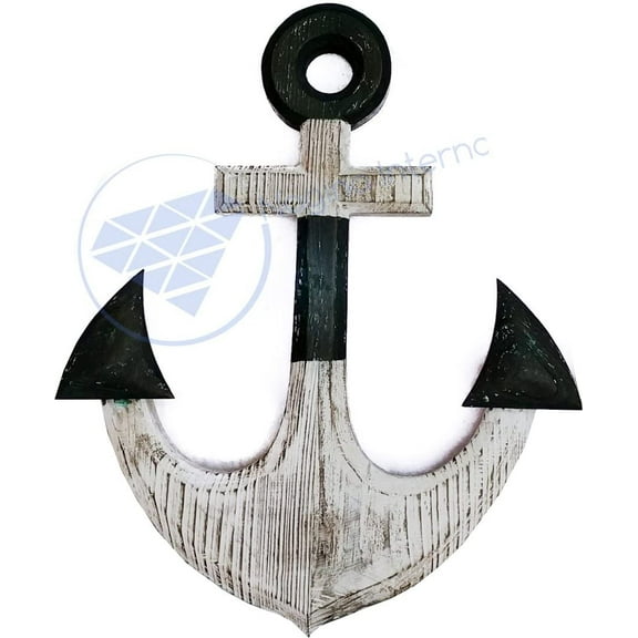 Nagina International Navy Green Grey Pine Wood Nautical Home Decor | Coastal Maritime Gift (12 x 8 x 1.5 Inches)