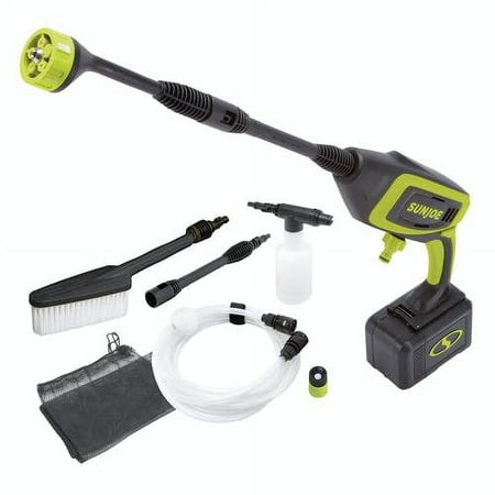 Sun Joe 24-Volt Power Cleaner Kit, 2.0-Ah Battery and Charger, 11 Fl Oz Detergent Bottle, and Mesh Storage Bag