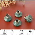 thumbnail image 4 of 4 pomos de cerámica para cajones, pomos de gabinete de flores vintage, pomos decorativos para muebles con tornillos de montaje para puerta de armario, cajón, diámetro de 1,4 pulgadas (verde), 4 of 5