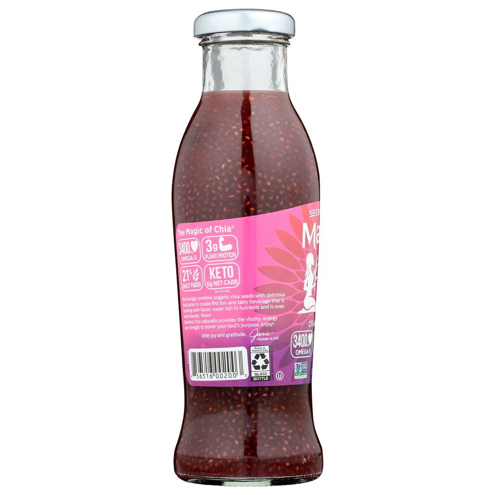 Mamma Chia Organic Raspberry Passion Vitality Beverage, 10 Ounce -- 12 per Case.