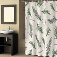 thumbnail image 2 of Fabric Shower Curtain, Summer Flowers with Rosemary Texture Bathroom Curtain with 12 Hooks Waterproof No Bad Odor Machine Washable Bath Curtains for Bathroom, Spa Room, 72"x84", 2 of 6