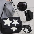 thumbnail image 4 of Messenger Bag for Women Star Design Adjustable Messenger Bag White, 4 of 4