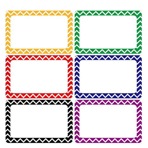 Total 2 Rolls 3 1/2 X 2 1/4-300 Stickers per Roll Colorful Name Tag Labels 