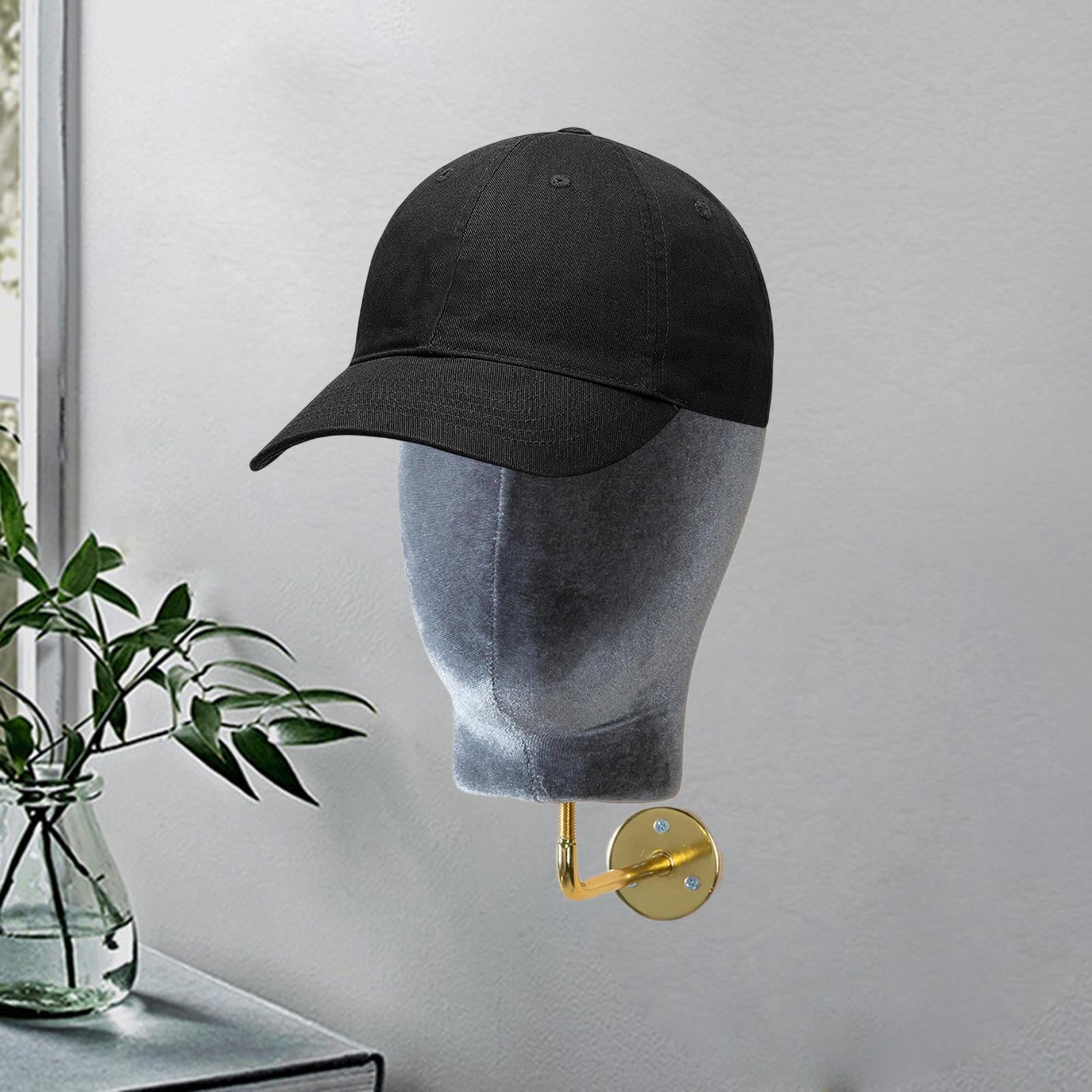 Serenable Mannequin Head Model, Wall Mount Holder, Multipurpose Storage Hanger Hanging Stand Glasses Beginner Grey velvet