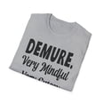 thumbnail image 4 of Demure Very Mindful, Gildan Unisex Softstyle T-Shirt, Trending Demure S-3XL, 4 of 4