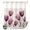 Khaki Red, variant on No Hook Shower Curtain, Rose Red Tulip Shower Curtains for Bathroom with See Through Top Window, Vintage Beige Spring Pastoral Flower Waterproof & Washable Bath Curtain Standard 72"x72"