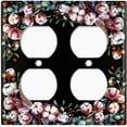 thumbnail image 3 of Metal Light Switch Plate Cover Circular Cotton Flower Feather Frame FLW025, 3 of 37